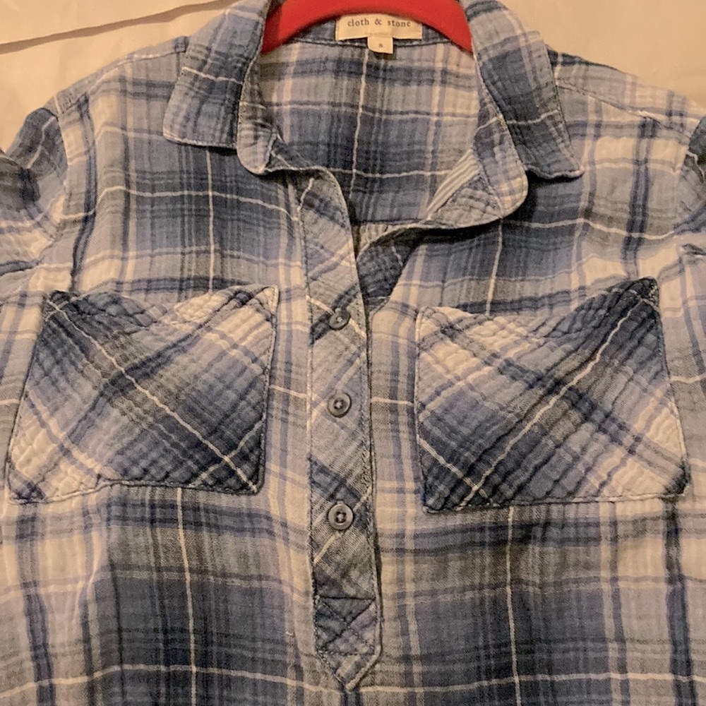 Cloth & stone cotton plaid shirt - Picture 7 of 9
